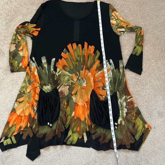 Unique Floral pattern dress, bright and colourful, Size XL - Picture 12 of 13